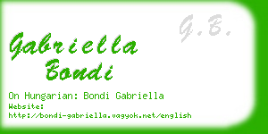 gabriella bondi business card